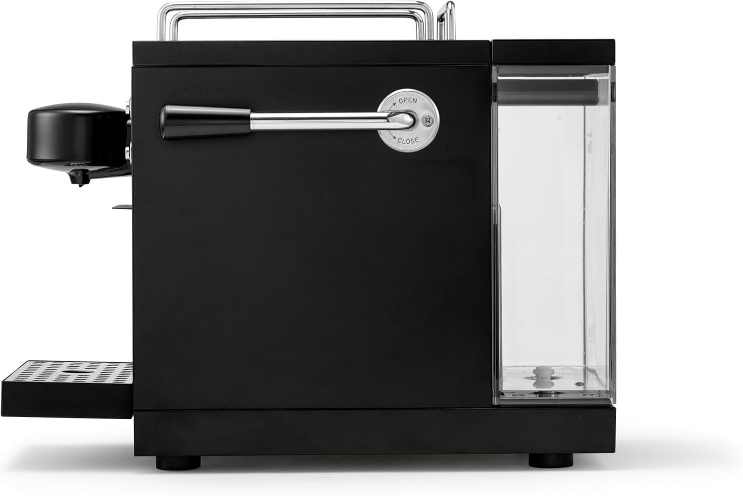 Stainless Steel Capsule Coffee Machine | 19-Bar Espresso, 1.2L Tank, Compact Blk