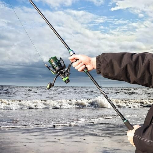 Carbon Fiber Surf Fishing Rod 3-Section Travel Spinning Saltwater Carp