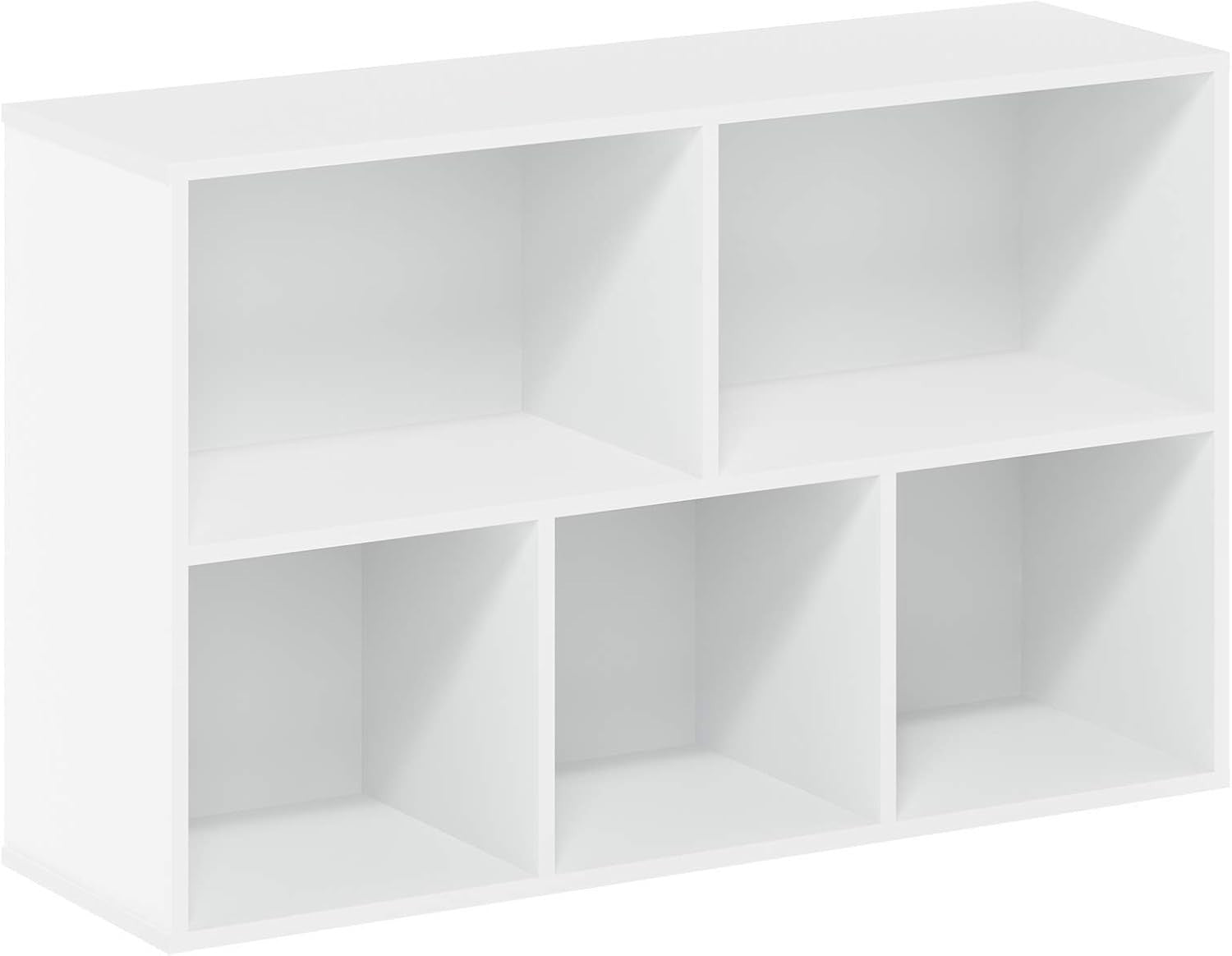 5 Cube Bookcase Storage Open Shelf Compact Organizer Bookshelf Display White