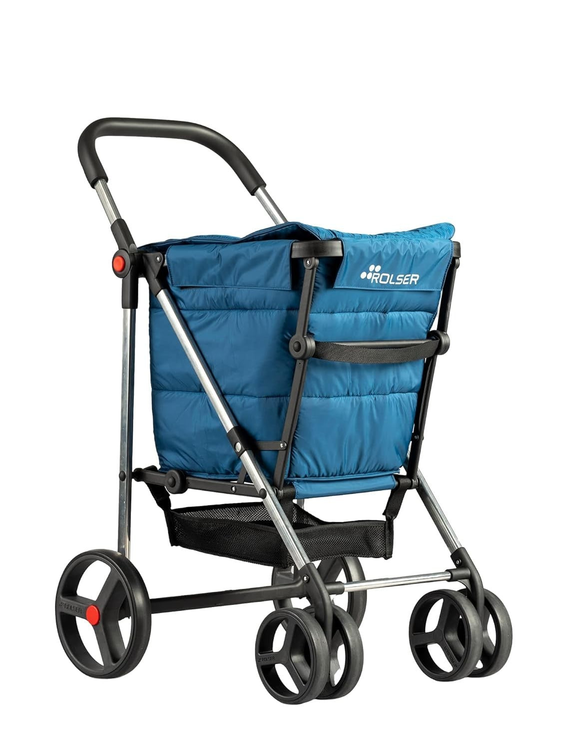 Foldable 4-Wheel Shopping Trolley Large Capacity Ergonomic Design Marino