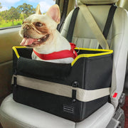 Small Dog Booster Car Seat Adjustable Height Travel Bed 25lb Black