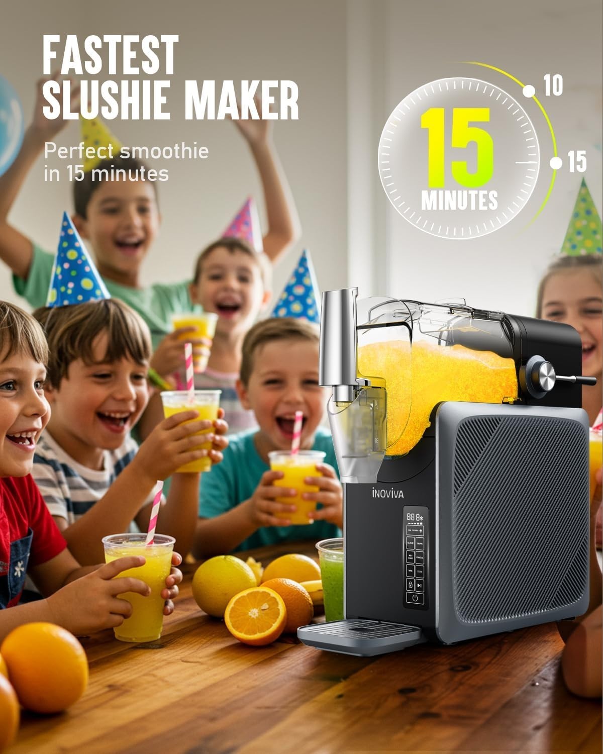 Slush Machine No Ice Needed Frozen Drink Maker Milkshake Cocktail 2.6L