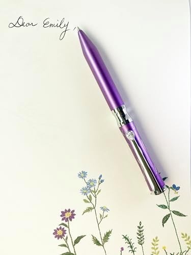 Purple Crystal Executive Ballpoint Pen Gift Box Set