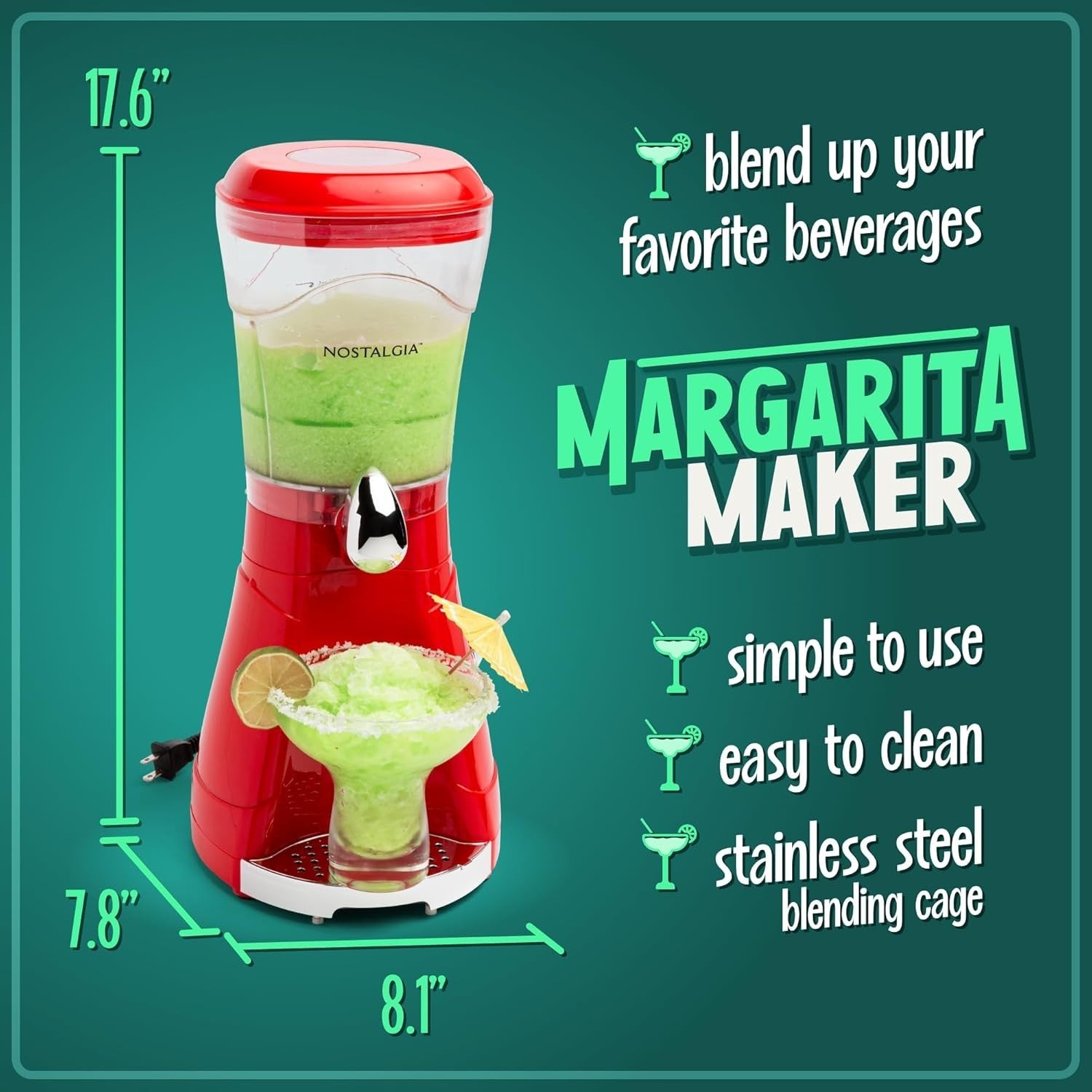 Commercial Margarita & Slush Maker 64oz Frozen Cocktail Drink Machine