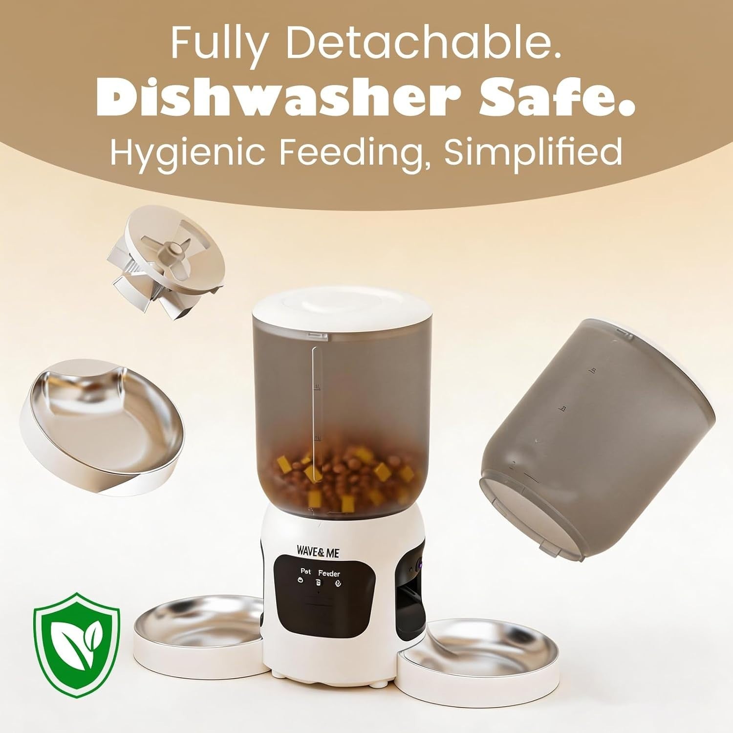 Automatic Cat Feeder Camera 6L Dual Bowl WiFi App Control 1080P HD