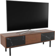 Walnut Marble TV Stand Cabinet for 65" TV Storage Cable Tidy Modern