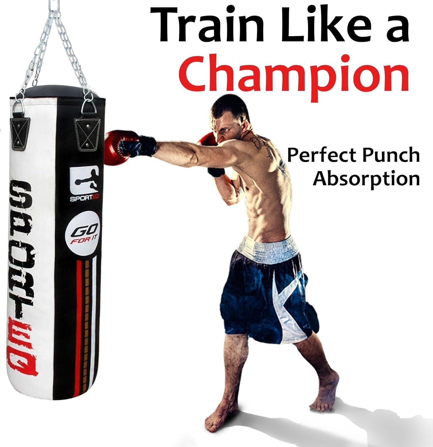 Heavy Filled Punching Bag 4FT Boxing MMA Kickboxing Training Bag