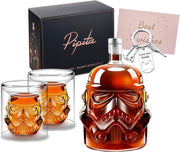 3D Skull Whiskey Decanter Set 750ml with 2 Glasses & Keychain | Men's Gift