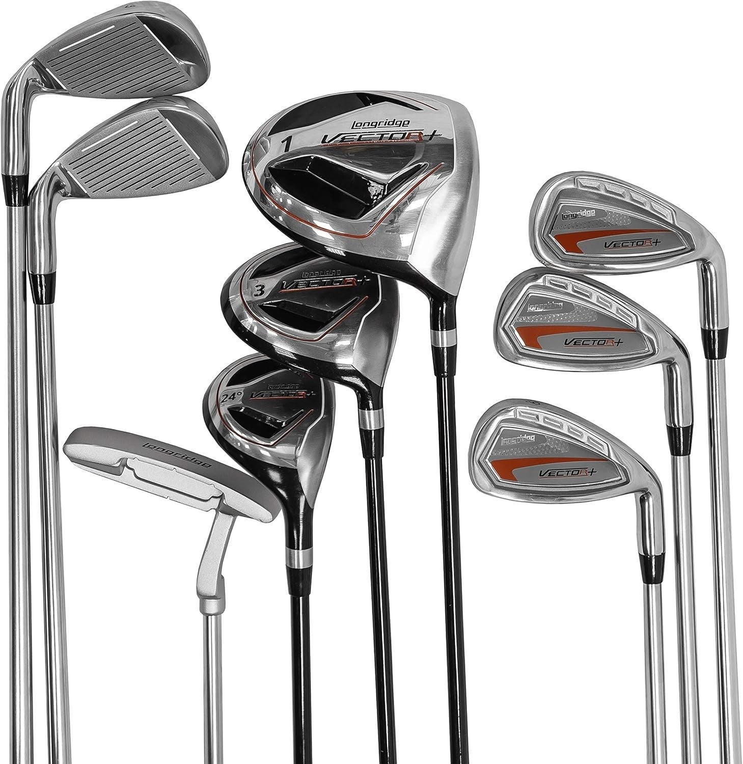 Mens Complete Golf Club Set Right Hand Regular Flex Driver Woods Irons