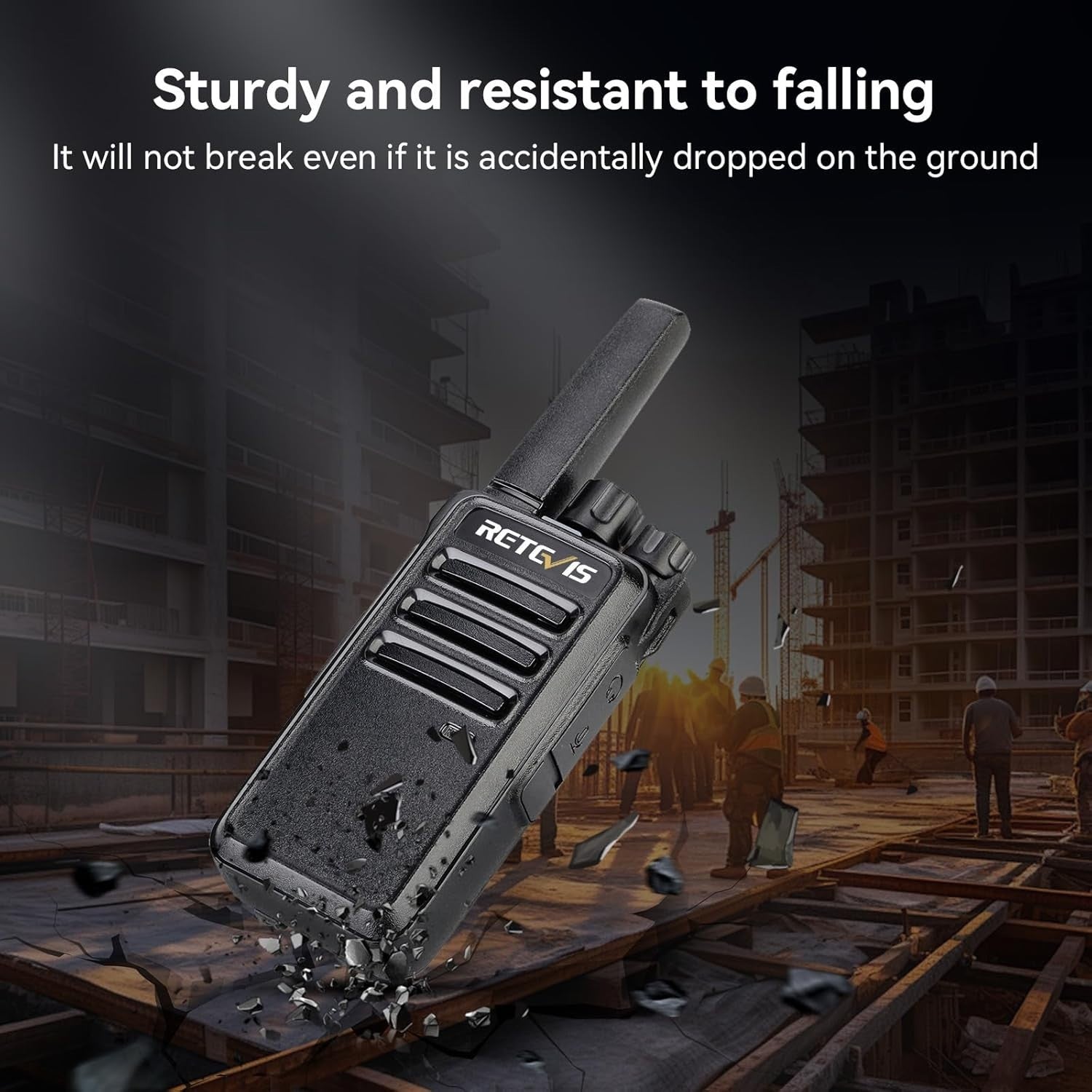 PMR446 Walkie Talkies 4 Pack Long Range Rechargeable Radio w Headset
