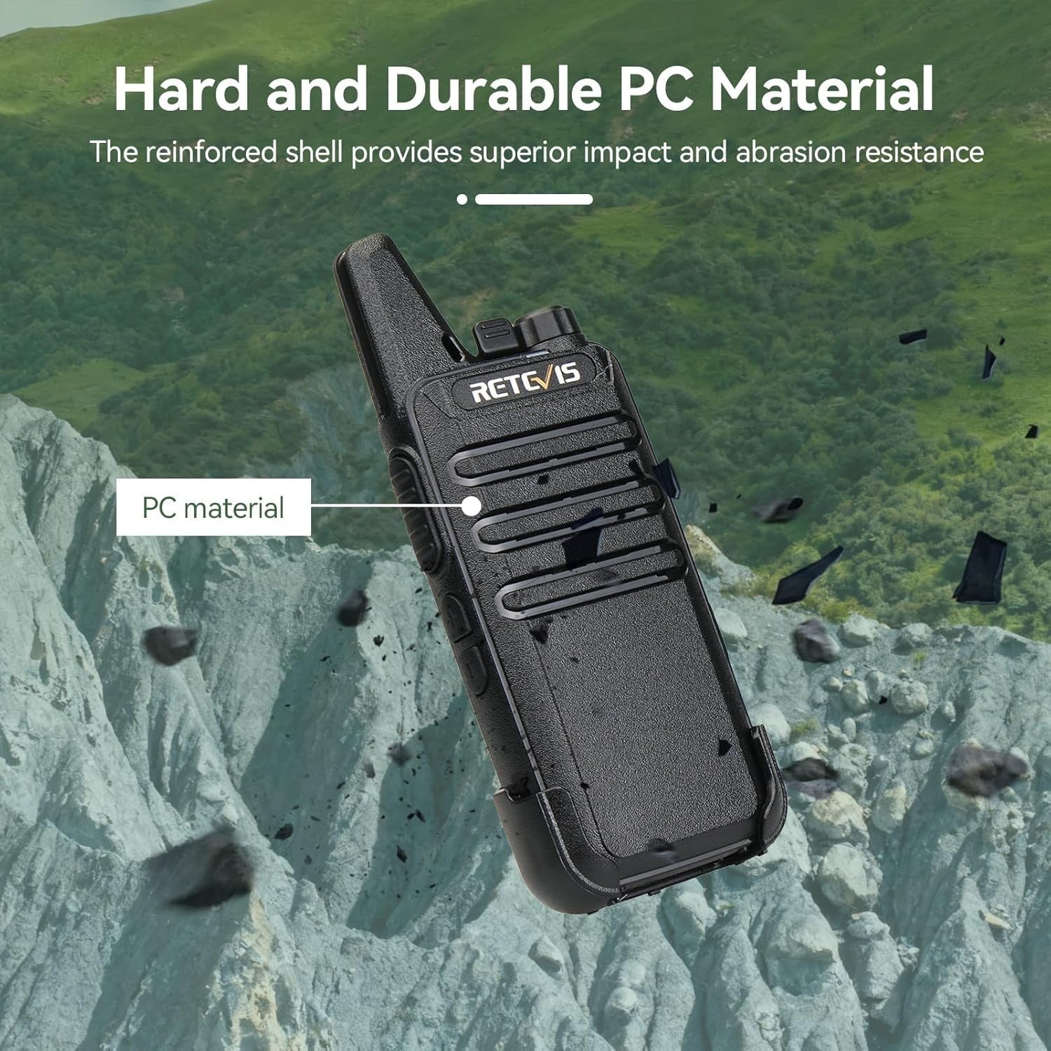 Mini Walkie Talkies 2 Way Radio Long Range VOX Rechargeable 1 Pair