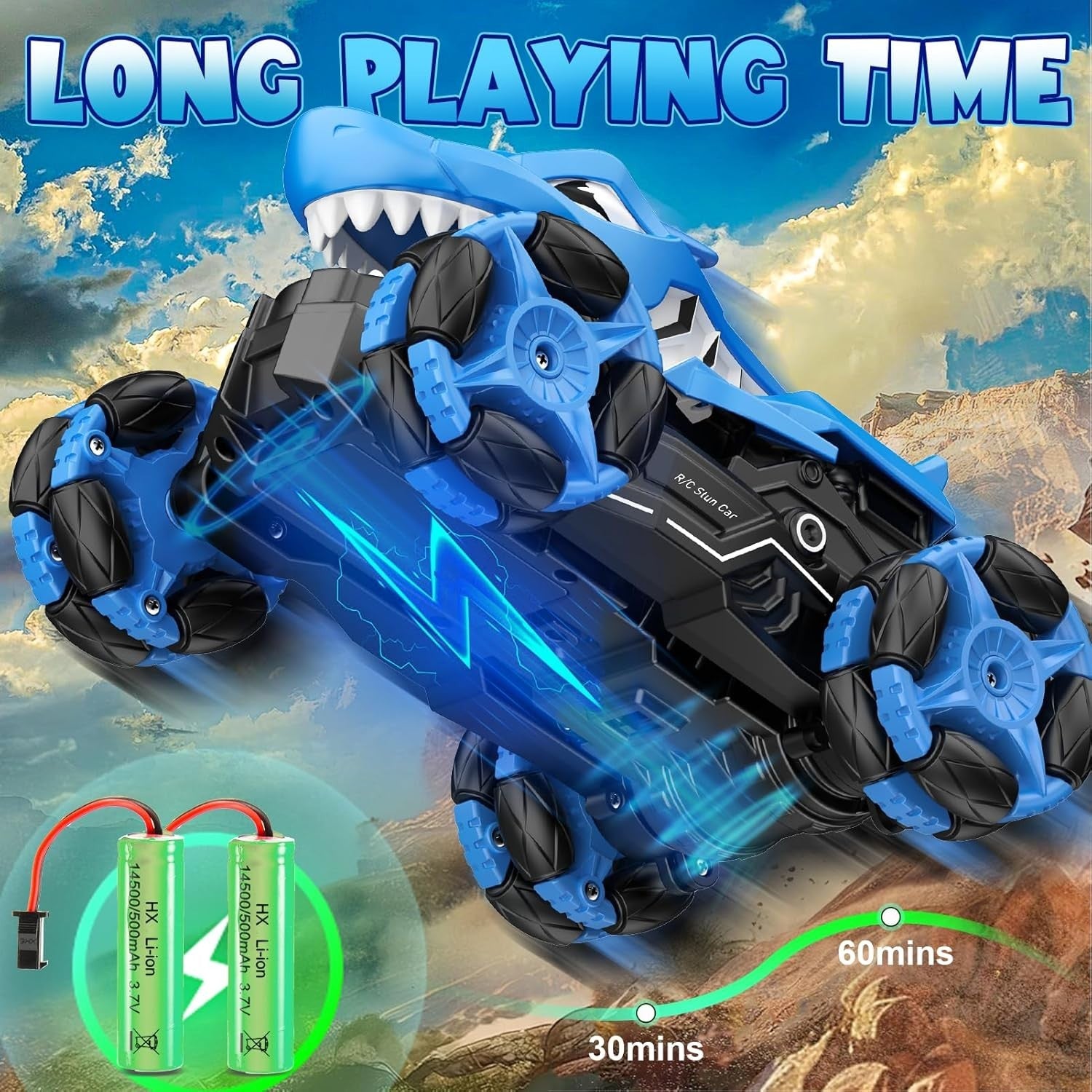 Monster Truck RC Car | 4WD Terrain Stomp Remote Control Car with Spray