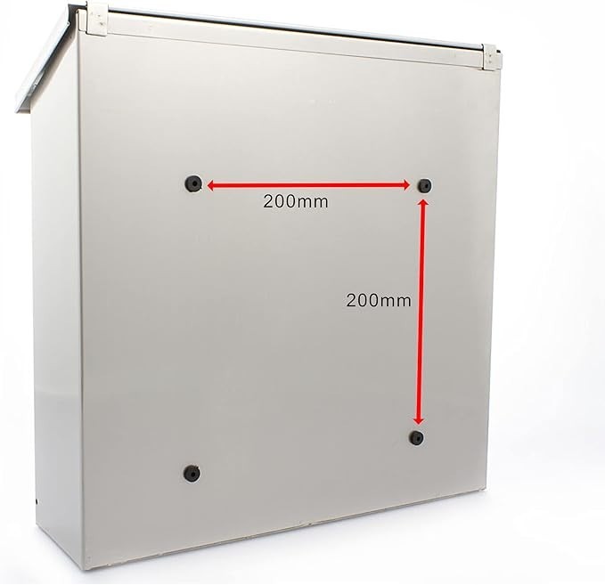 Wall Mounted Lockable Mailbox Stainless Steel Weatherproof Dual Access 368x368mm