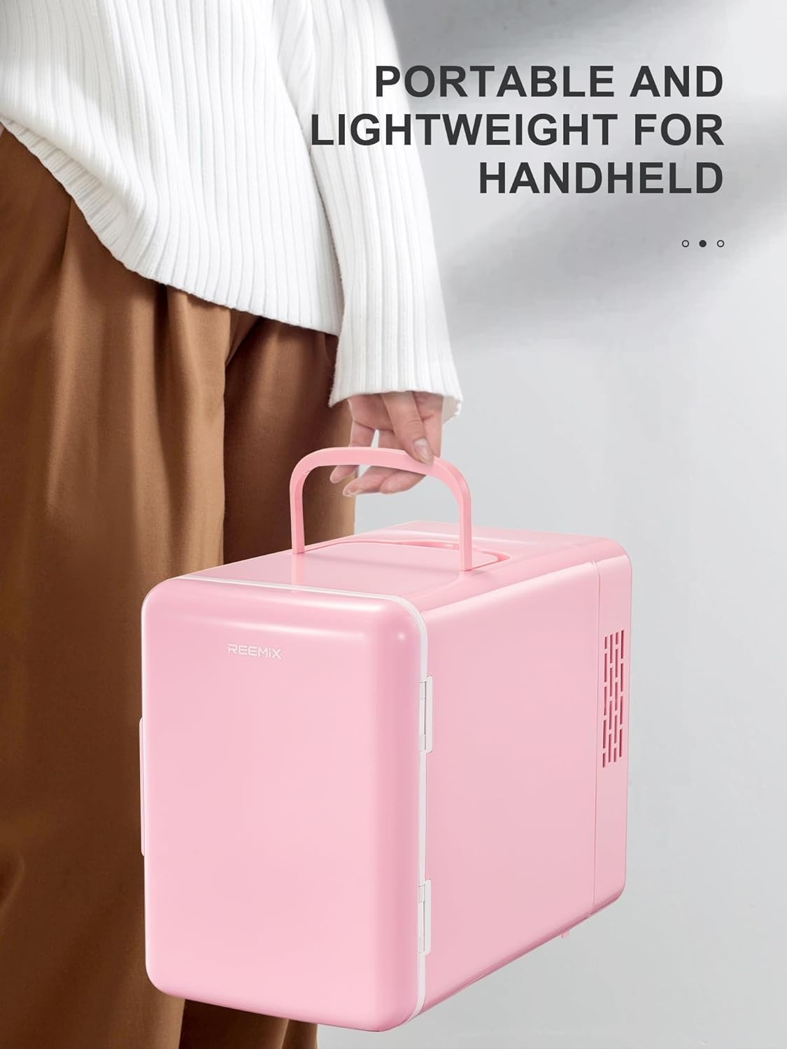 6L Mini Fridge Portable AC/DC Cooler Warmer Bedroom Car Pink