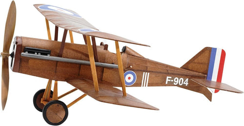 WWI Biplane Model Kit Flying Rubber-Powered Vintage Aircraft 1:10 Scale