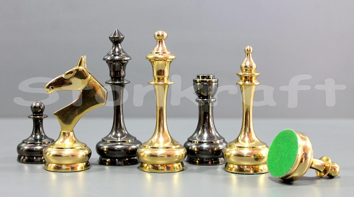 Premium Brass Staunton Chess Pieces Set | 3.75" King | Hand-Carved Metal