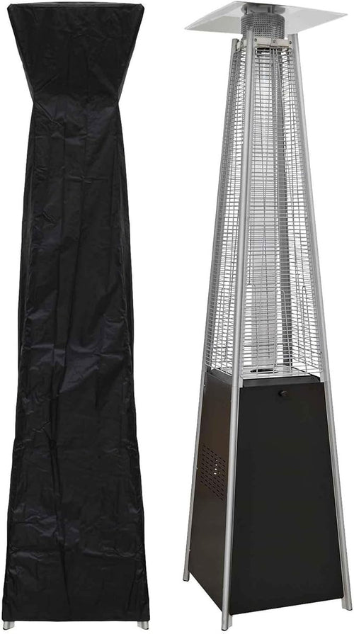 Outdoor Gas Pyramid Patio Heater 13kW with Cover – Adjustable Heat & Safety