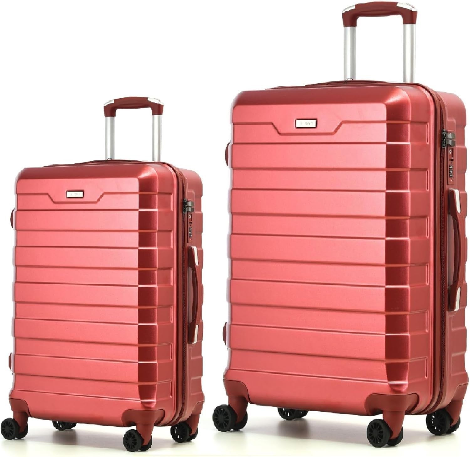 Hard Shell Medium & Large Suitcase Set 24” 28” TSA Lock Spinner Wheels