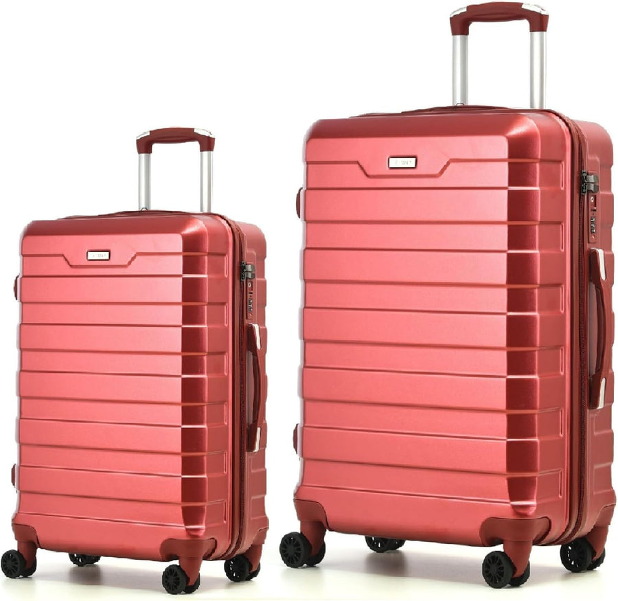 Hard Shell Medium & Large Suitcase Set 24” 28” TSA Lock Spinner Wheels