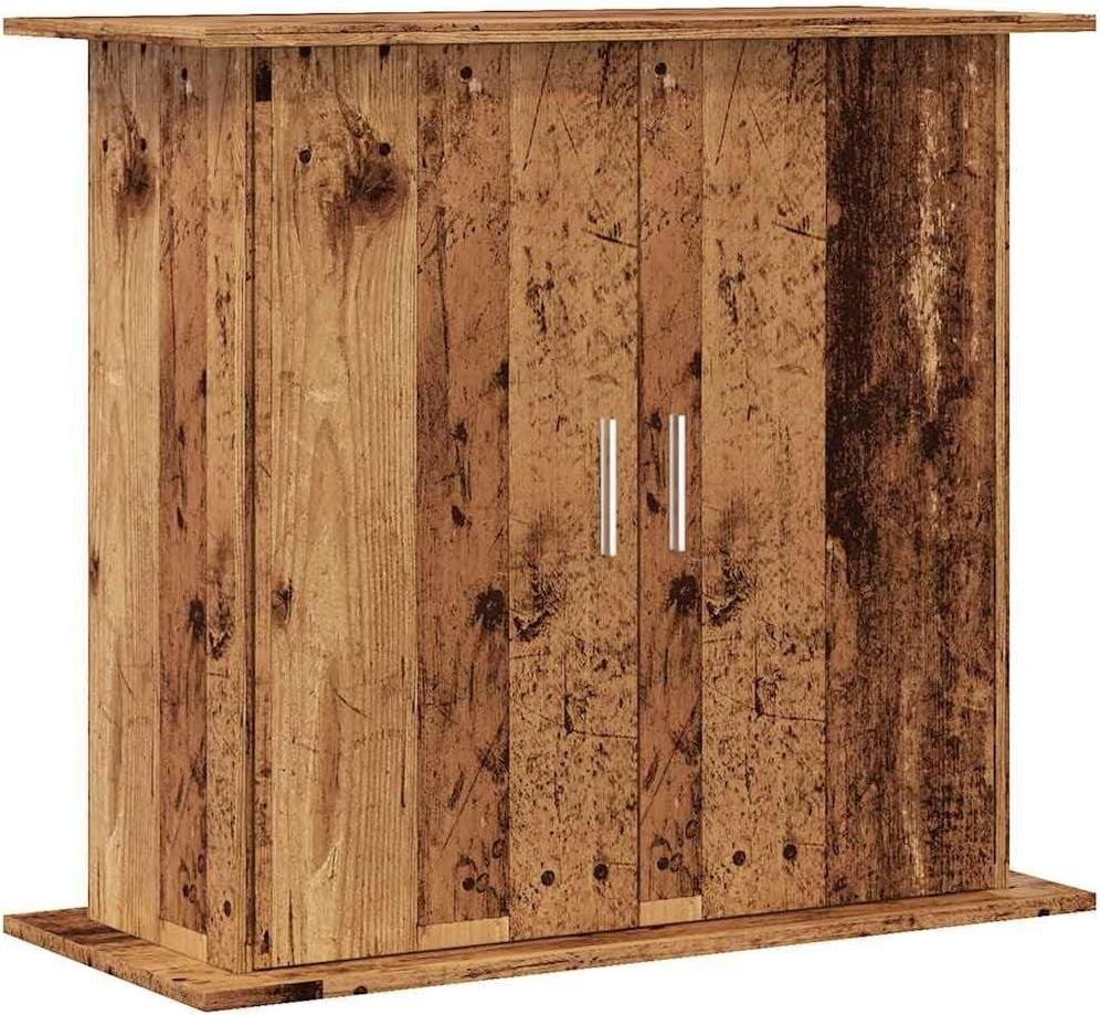 3-Tier Aquarium Stand Fish Tank Cabinet Old Wood 81x36x73 cm Durable