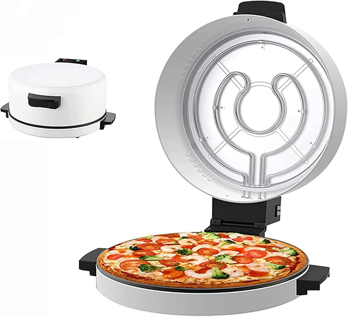 Electric Pizza Oven 2000W | Fast Heat Non-Stick 32cm Pan w/ Temp Control
