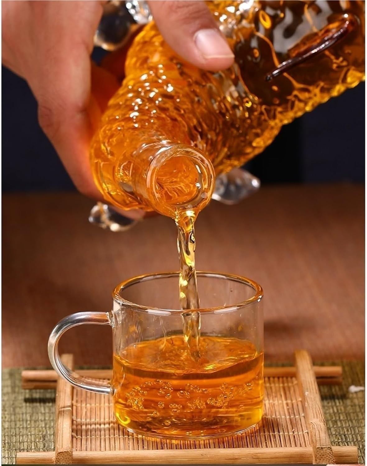 1000ml Dragon Whiskey Decanter – Handcrafted Glass Liquor Bottle Gift Display