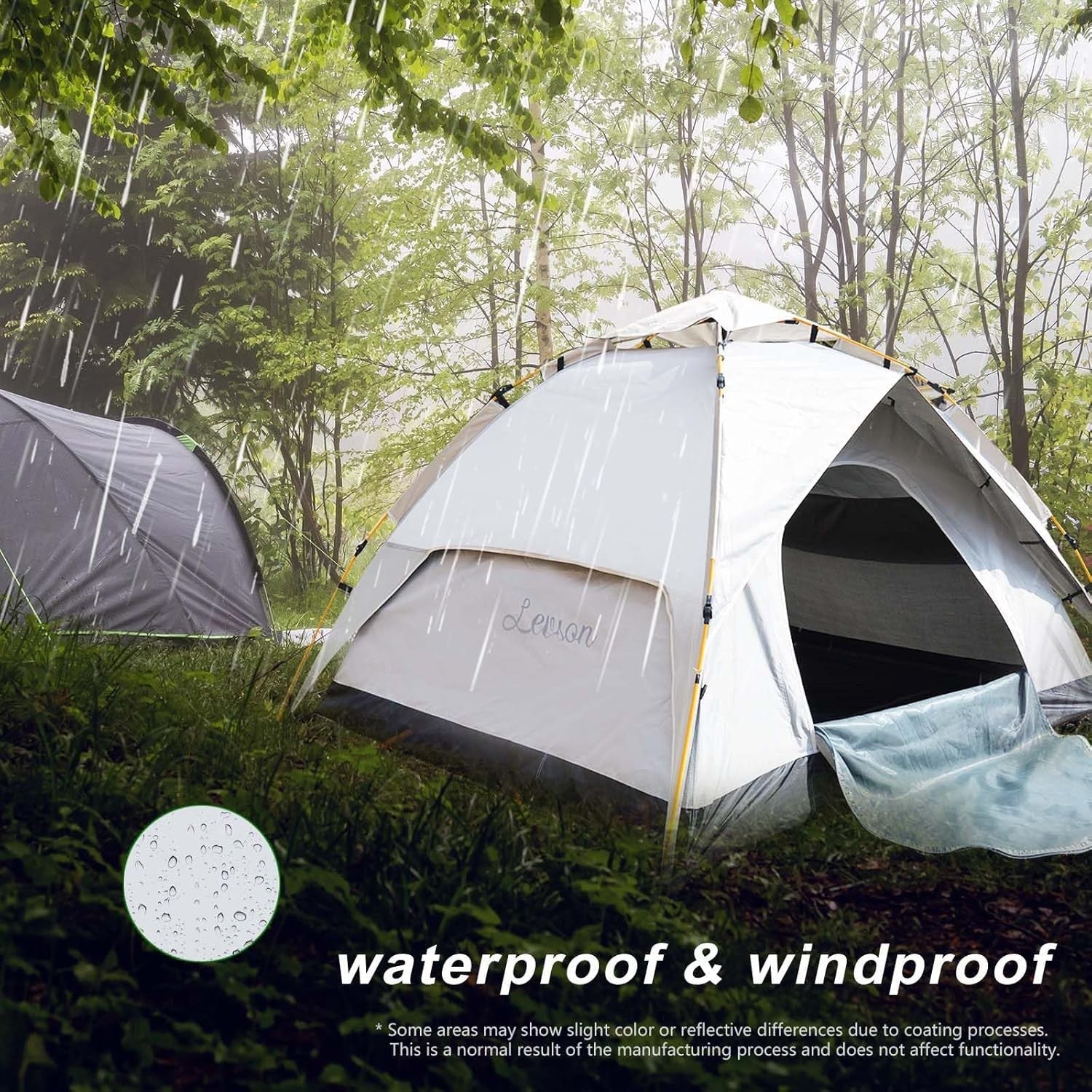 3 Man Pop Up Camping Tent Waterproof 4 Season Easy Setup