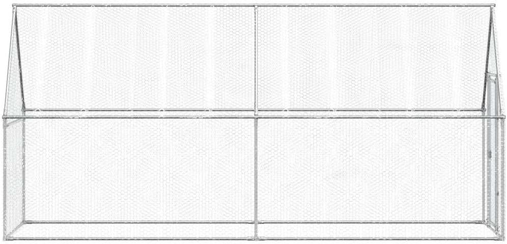Large Galvanised Steel Chicken Coop Run 4x1x1.9m