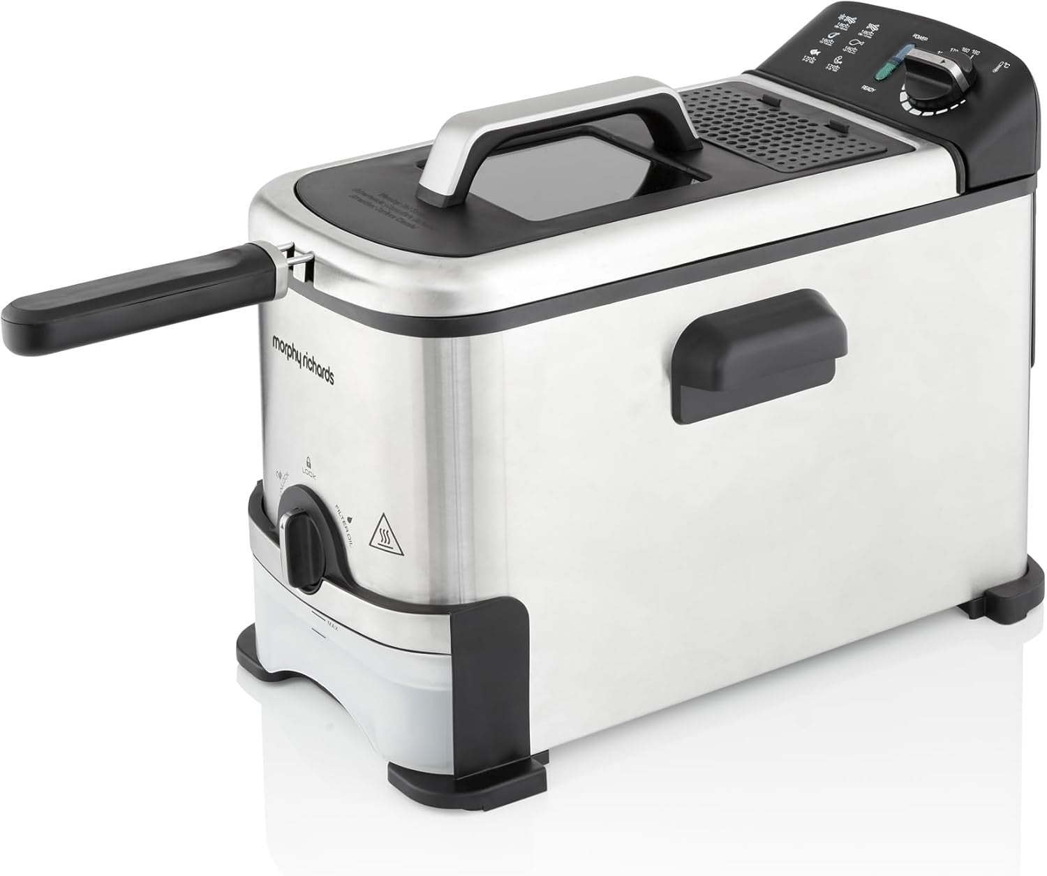 3L Deep Fat Fryer Stainless Steel 2000W Oil Filtration Viewing Window