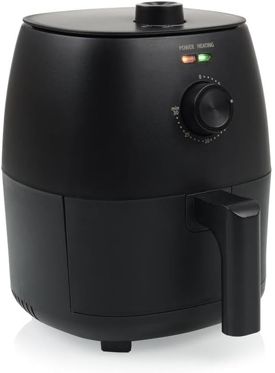 Compact Air Fryer 2L | 1150W Low-Oil Cooking, Bake Roast Fry, Easy Clean, Black