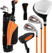 Junior Golf Club Set Age 8–10 Right Hand Fairway Irons Putter Stand Bag
