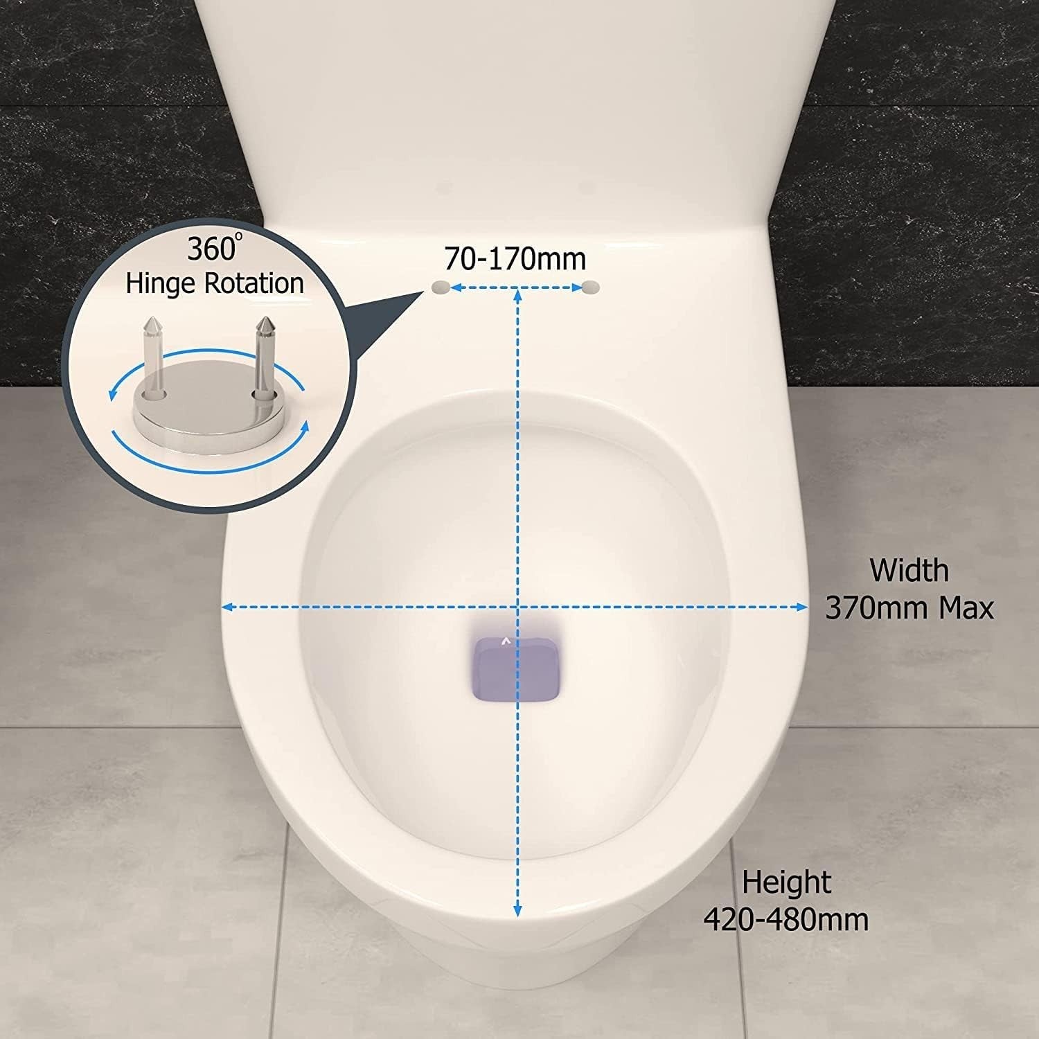 Soft Close Toilet Seat Oval Quick Release UF Material Standard Size Durable