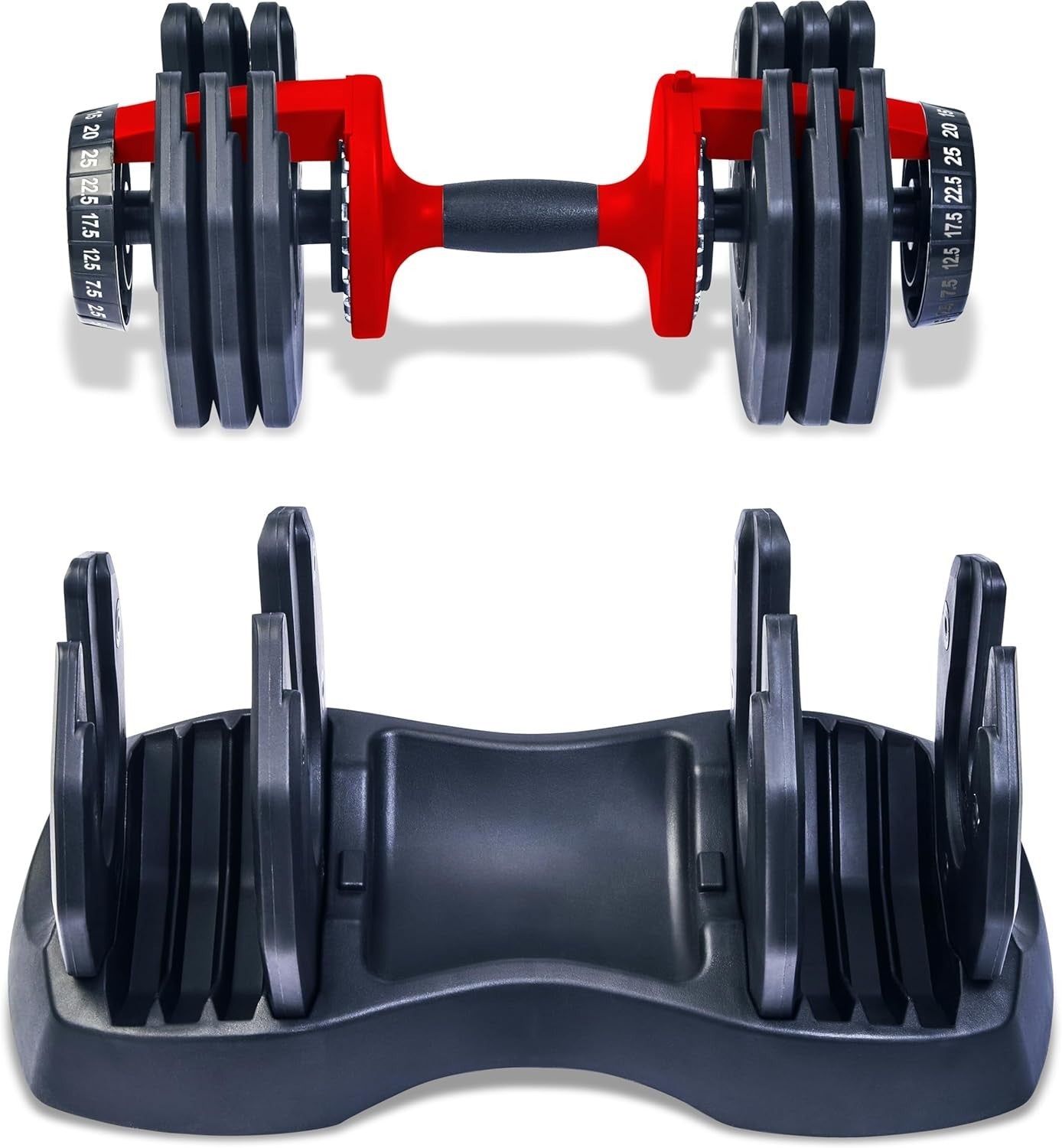 Quick Dial Adjustable Dumbbell 2.5–25kg Smart Weight Compact Home Gym