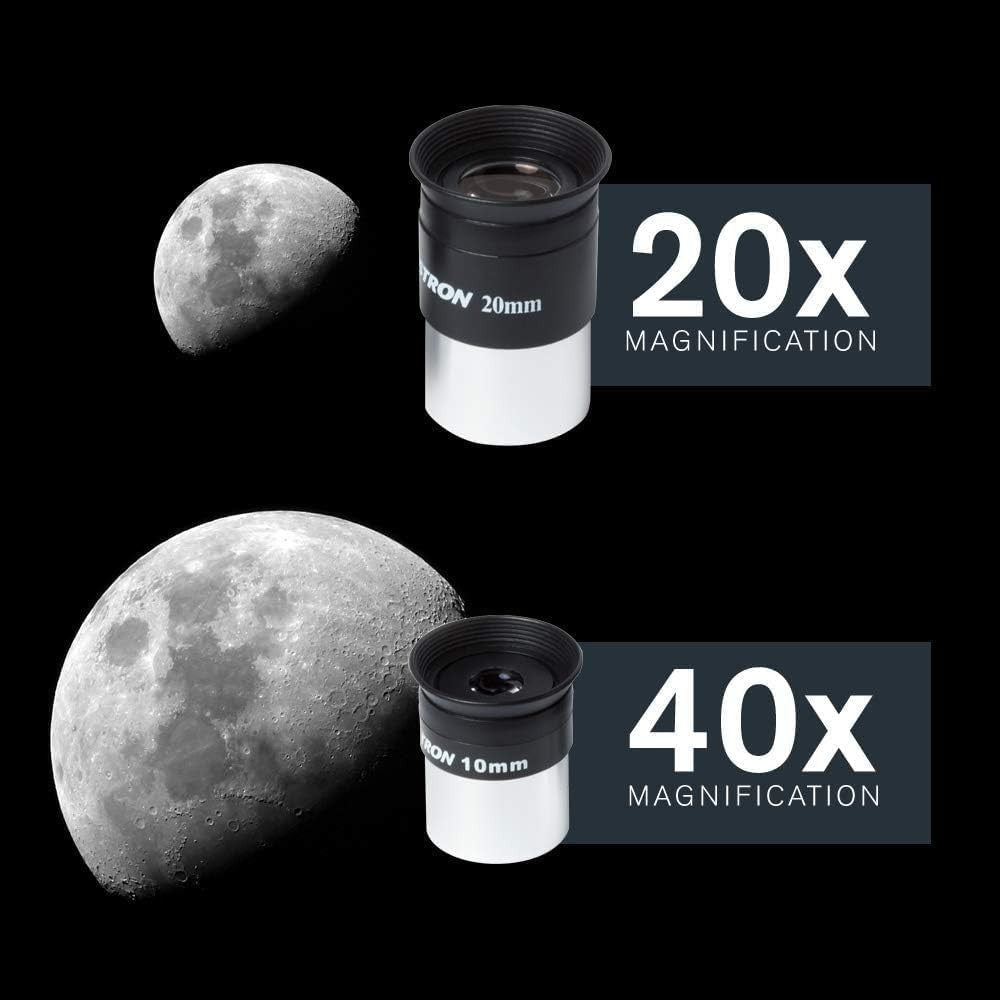 70mm Travel Scope, Portable Refractor with Tripod & Backpack-Black