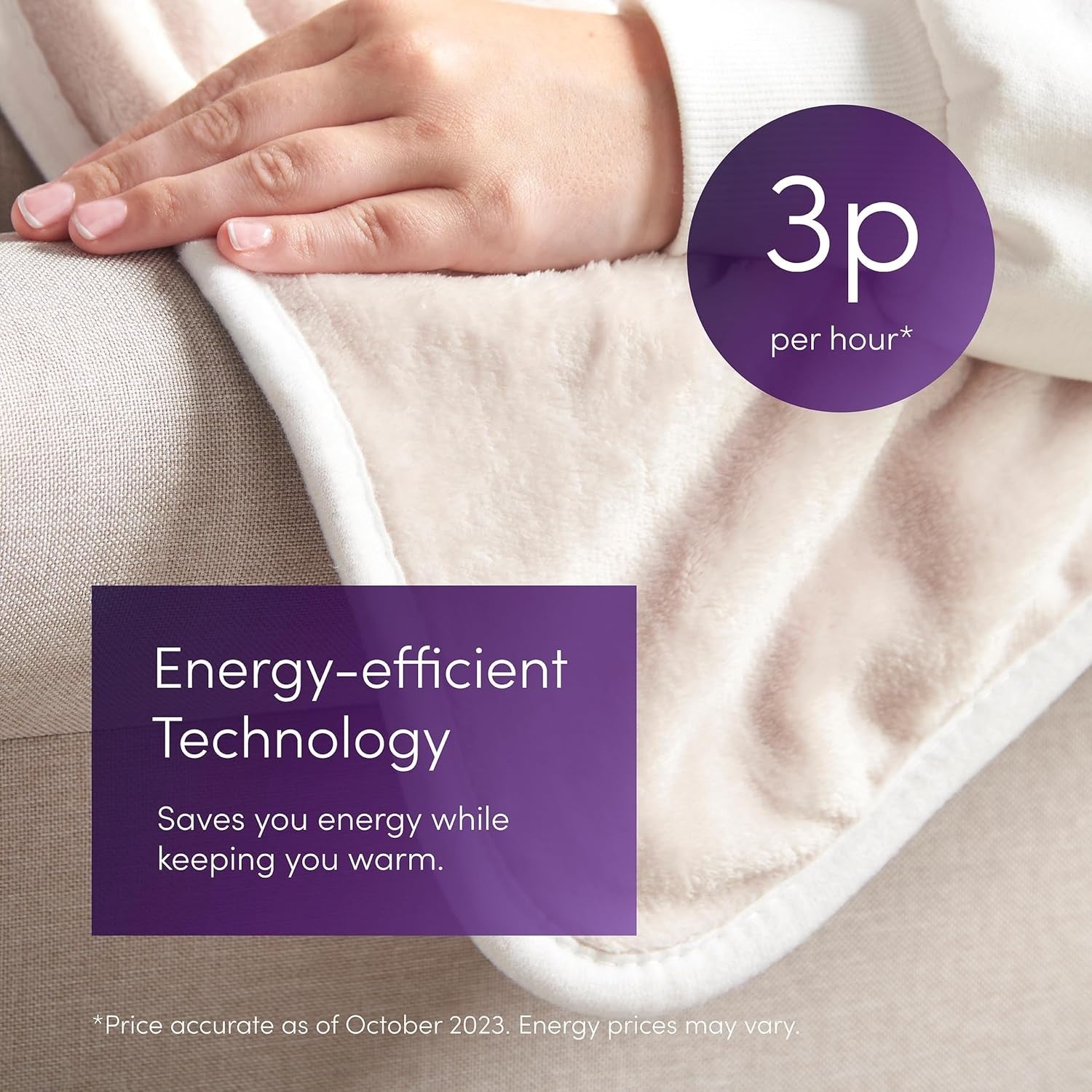 Electric Heated Throw Blanket 9 Heat Settings Soft Fleece 160x130cm