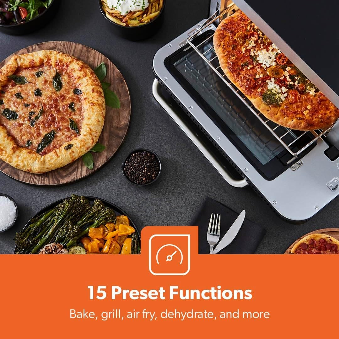 15-in-1 Air Fryer Oven 18L 400°C Digital Pizza & Bake Oven 2000W Black