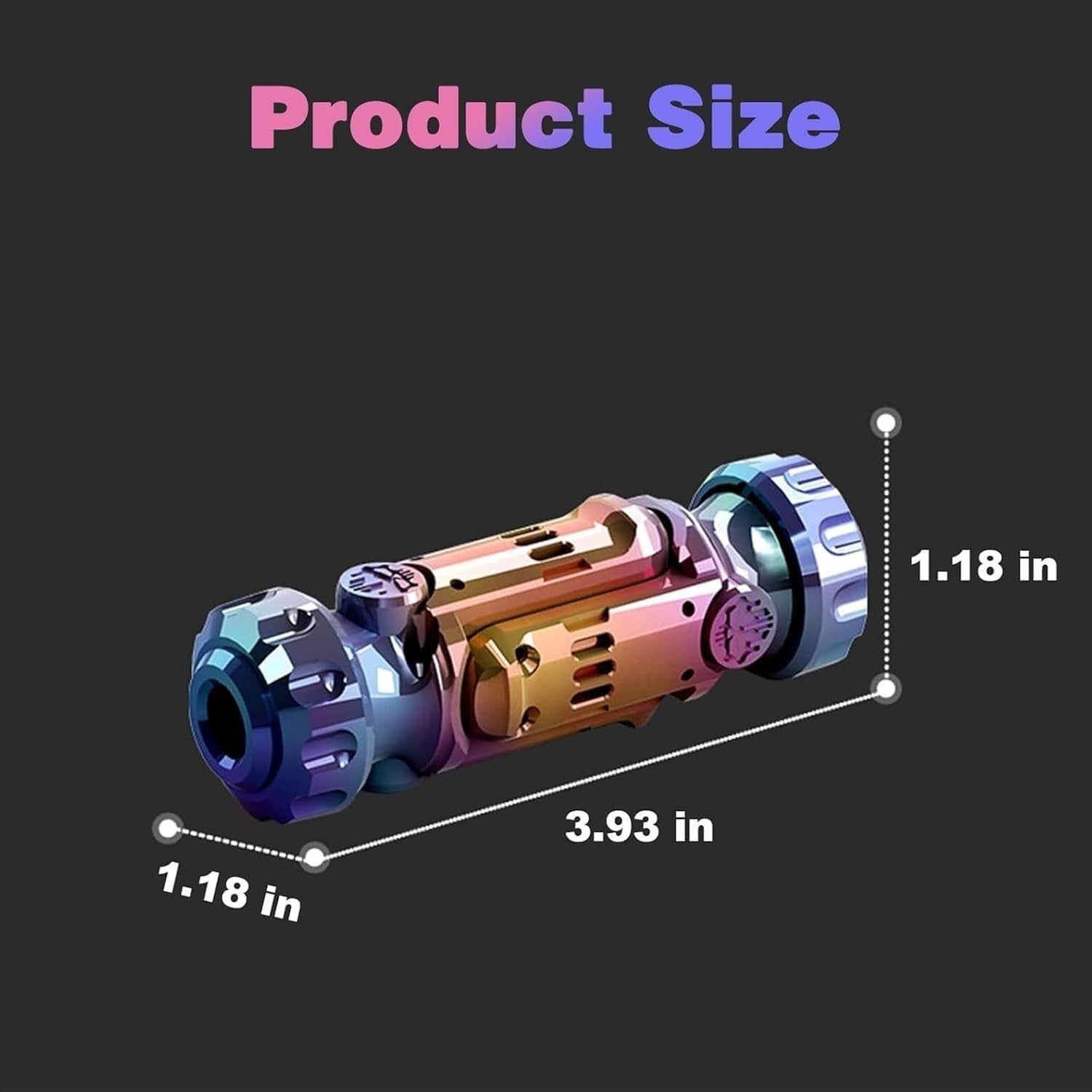 EDC Metal Fidget Slider Spinner Launcher Combo Focus Stress Relief Toy