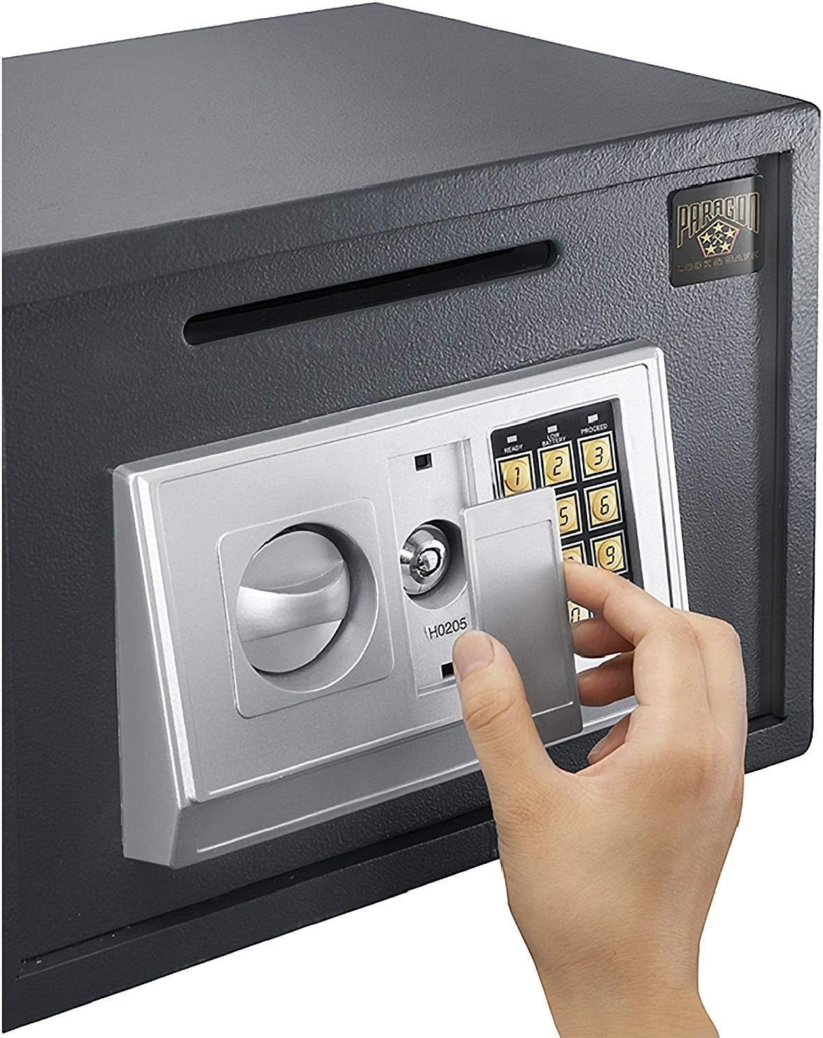 16L Digital Safe Box with Posting Slot Cash Security Cabinet Lock