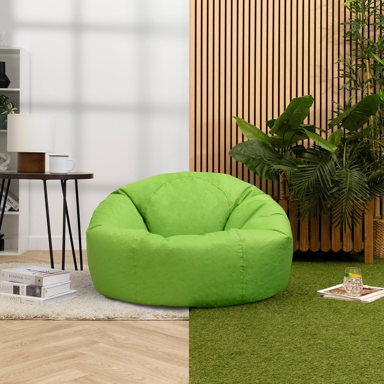 Waterproof Outdoor Bean Bag Chair Lounger Lime Green Garden Seat