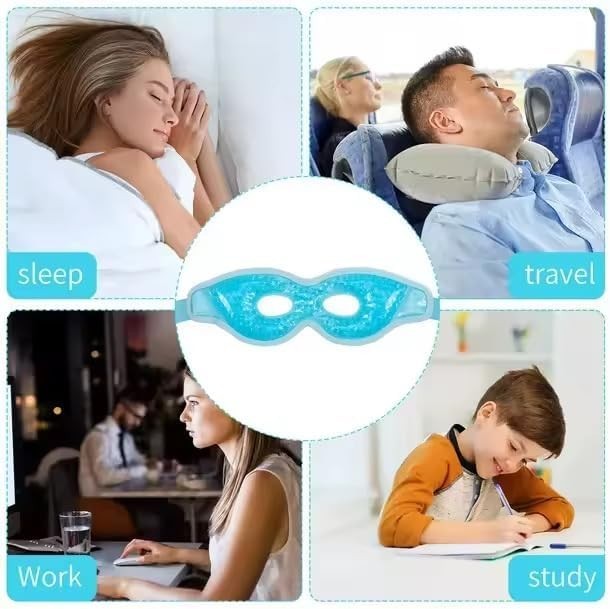 Heated Eye Massager Air Pressure Music Foldable Cooling Gel