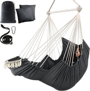 Hammock Chair with Footrest & 2 Cushions | 550lbs Heavy Duty Indoor Outdoor