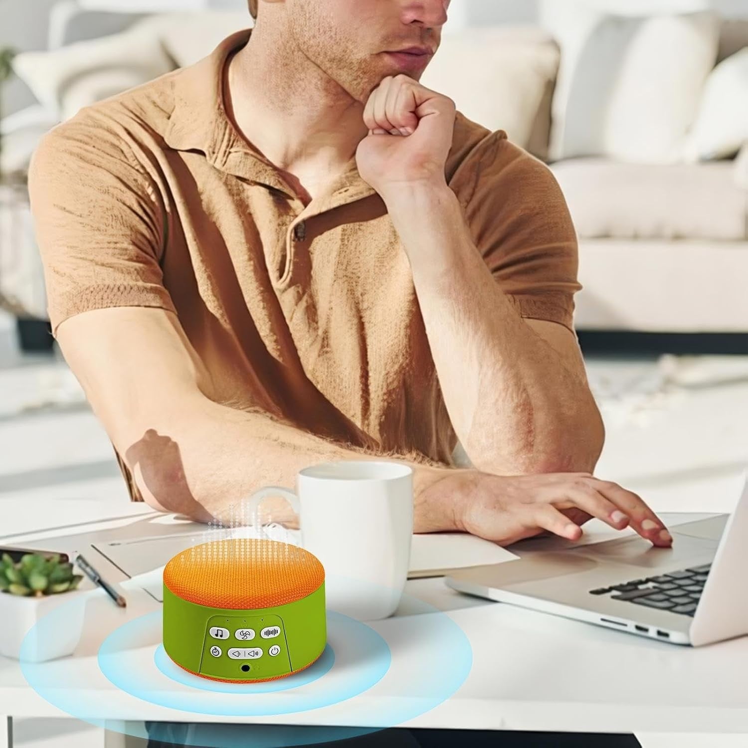 White Noise Machine for Sleep with Timer – Rechargeable Soother for Kids & Adult