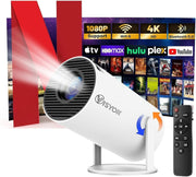 1080P WiFi Android Smart Projector 12000 Lumens 4K Support Portable