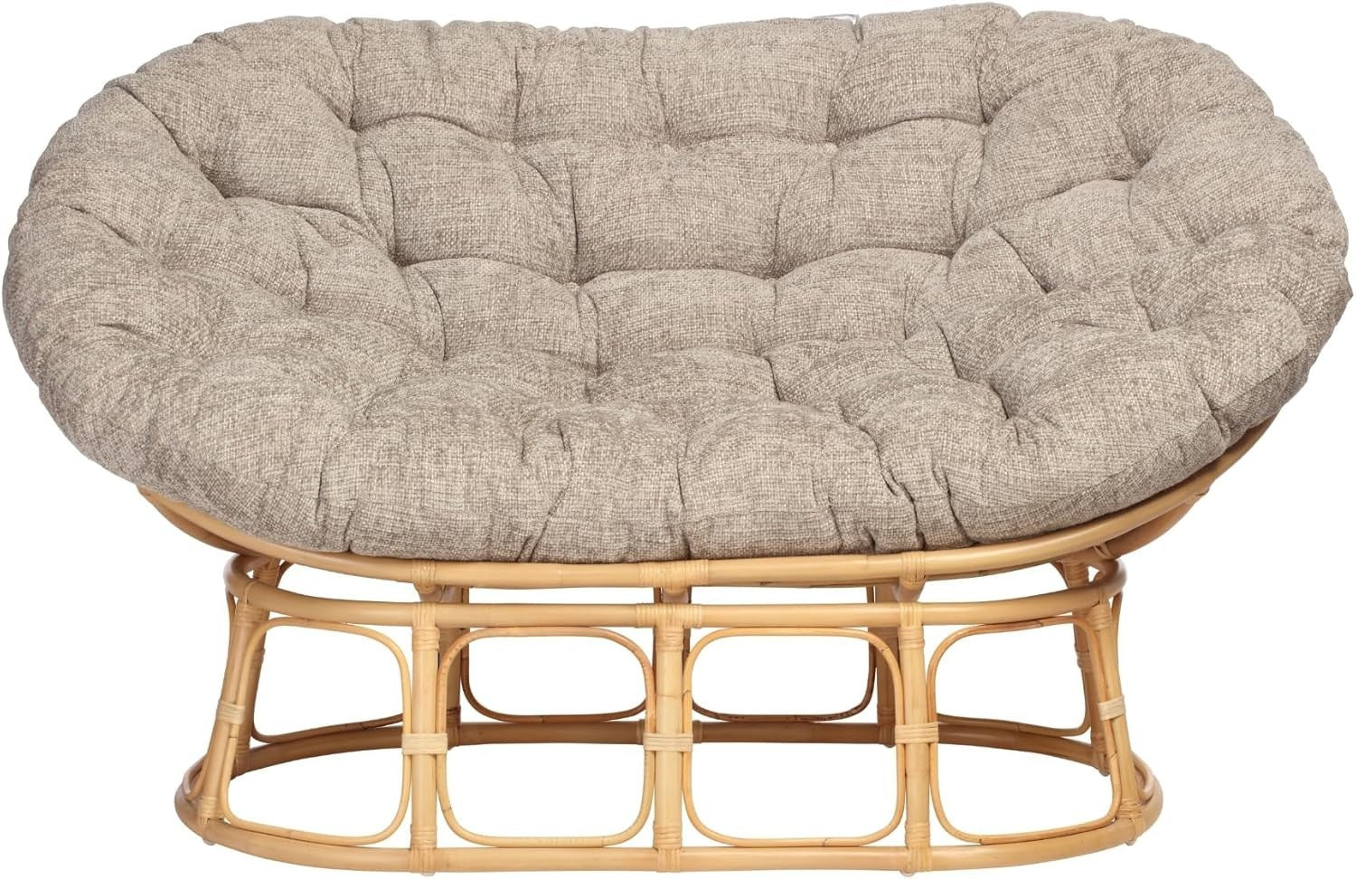 Extra Large Double Papasan Rattan Sofa Indoor 2 Seater Deep Cushion Chair