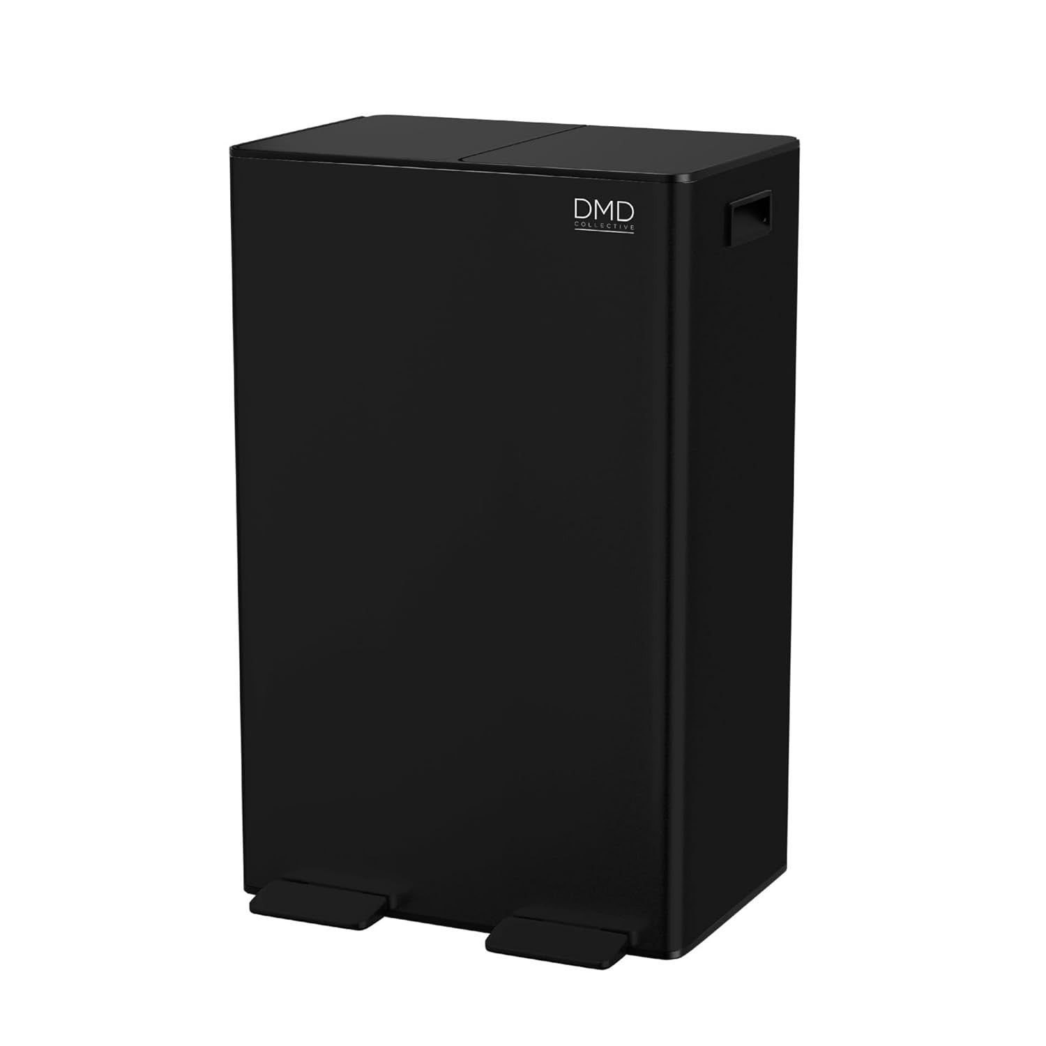 60L Matt Black Recycling Bin 2x30L + 3L Compost Pedal