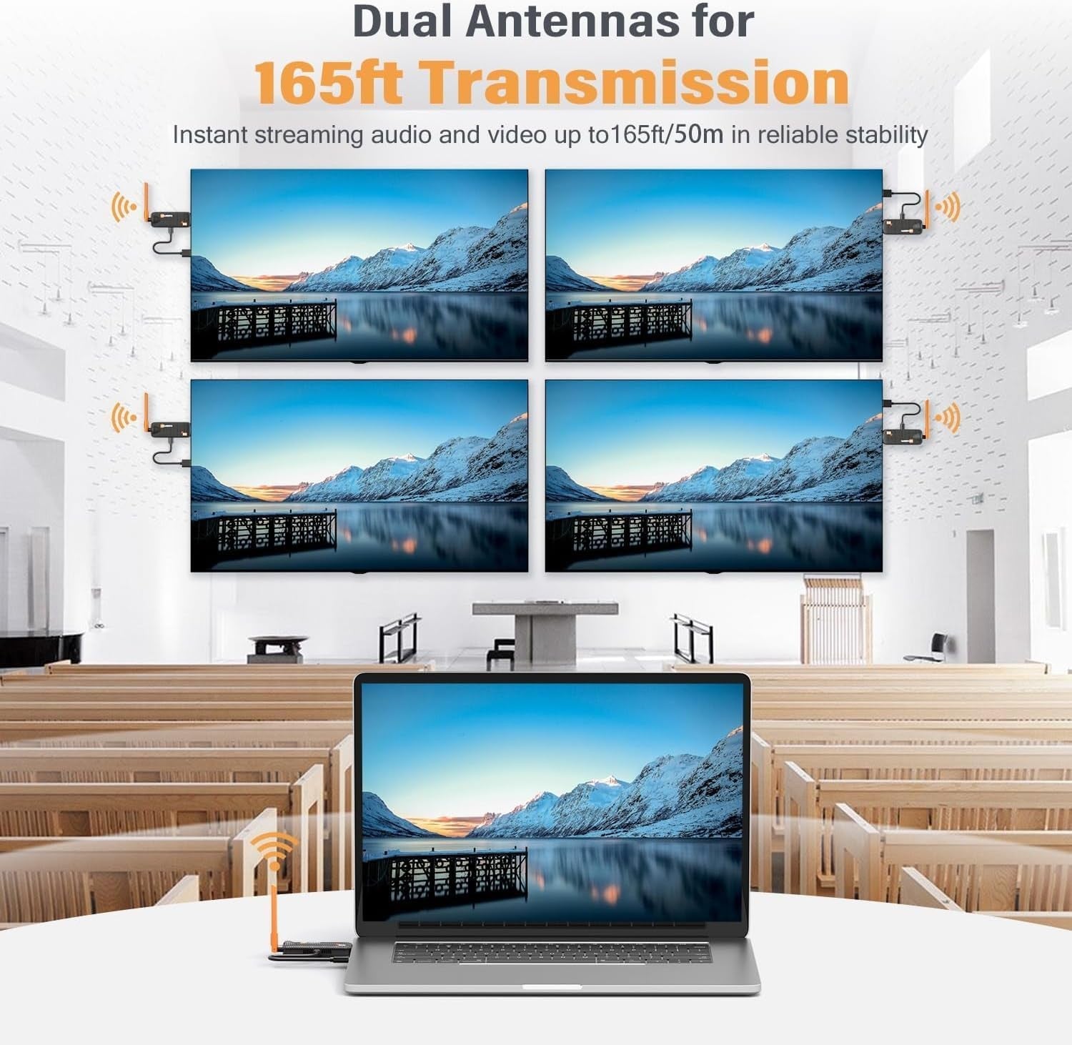 Wireless HDMI Transmitter Receiver 4K 50m 5G 1080P Kit