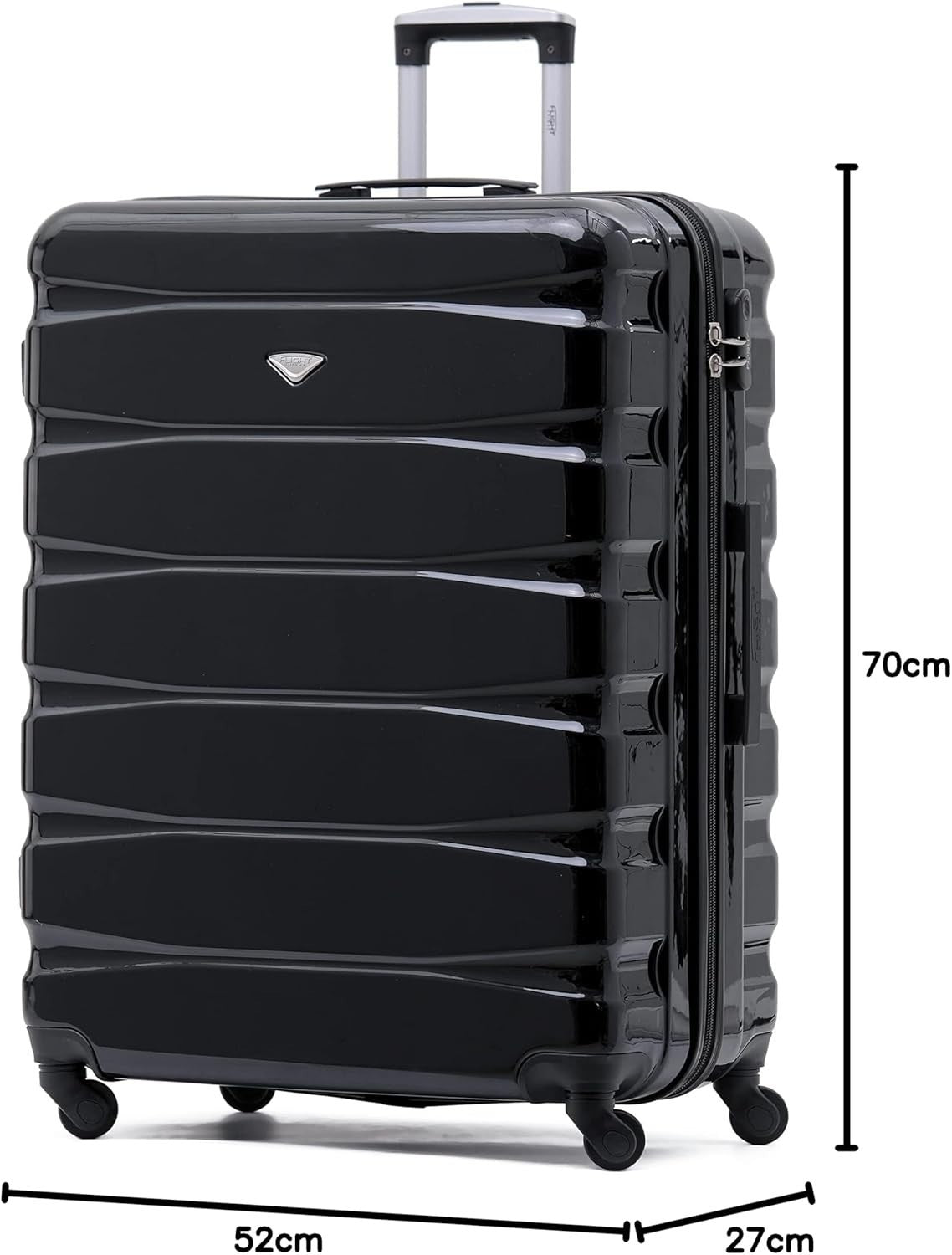 Medium 25” ABS Check In Luggage Lightweight Hard Shell 4 Spinner
