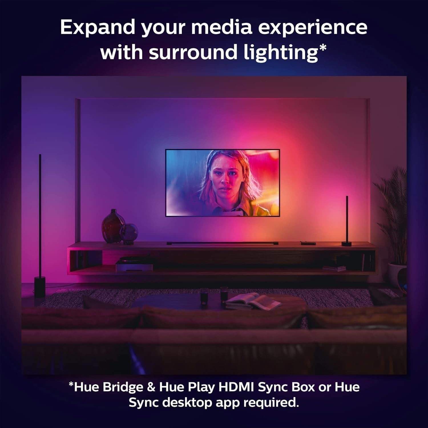 Smart Gradient LED Floor Lamp with Voice Control & Bluetooth, 11x11x145cm
