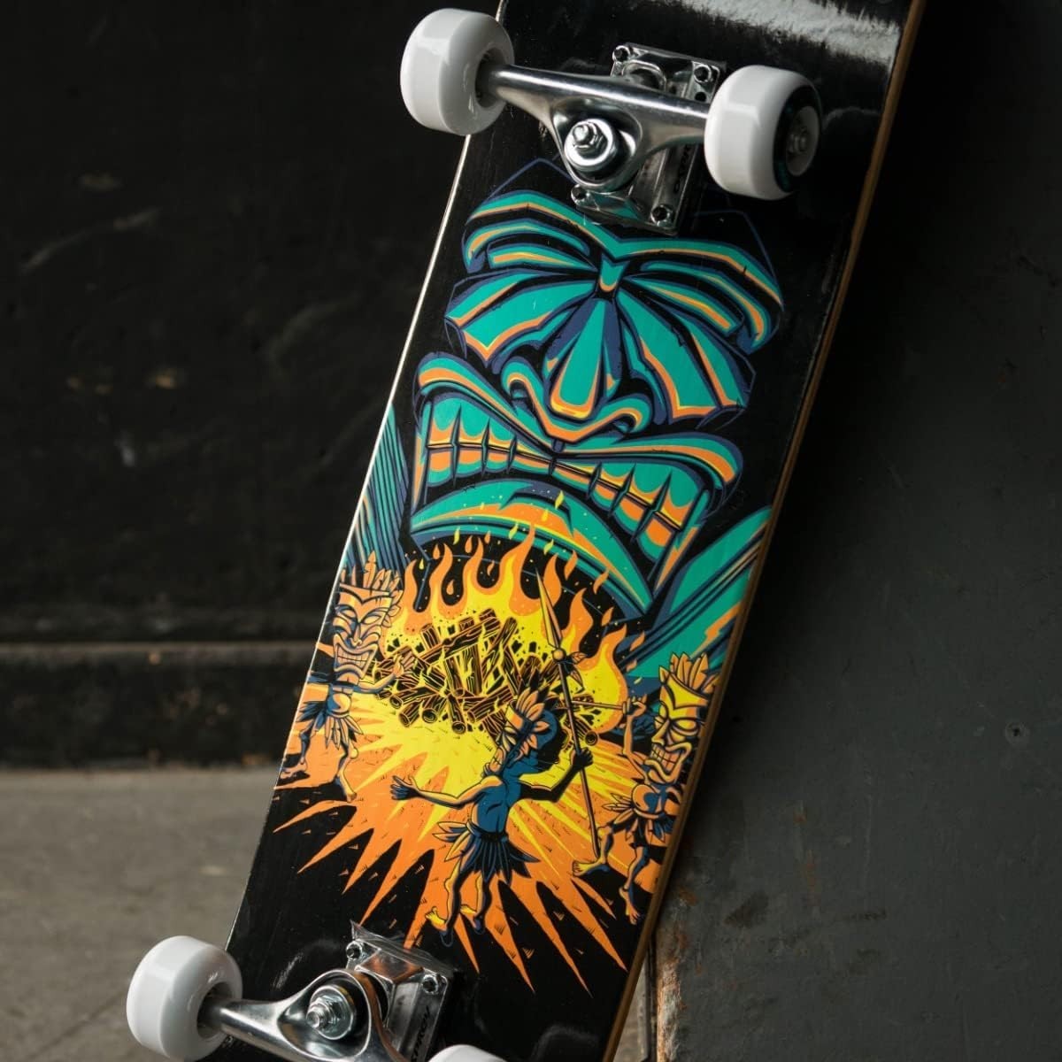 31" Double Kick Skateboard Kids Youth Maple Deck 54mm Wheels ABEC 5 - Grip Tape
