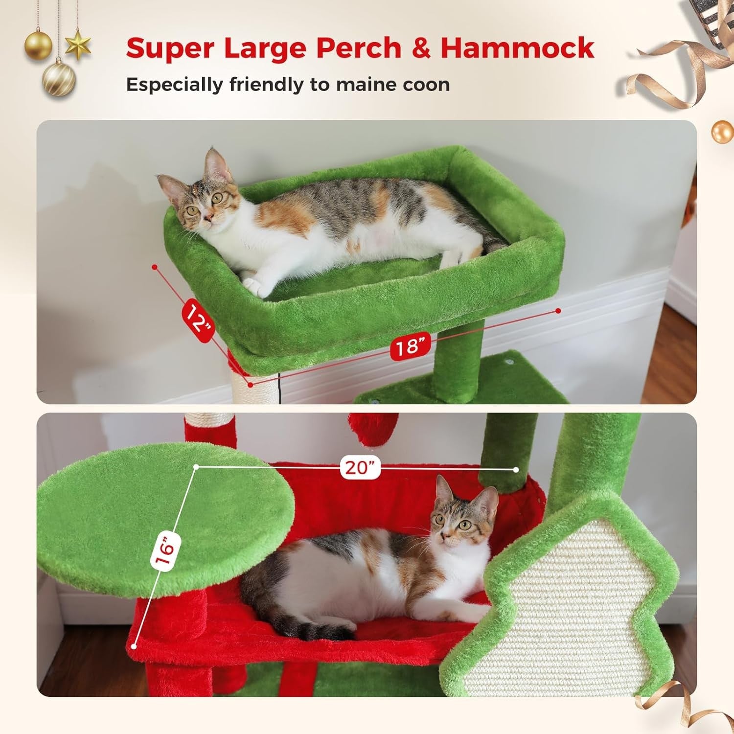 Large Cat Tree Tower 143cm Level Scratching Posts Hammock Condo